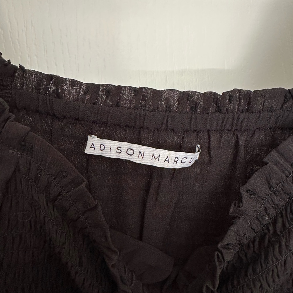 Black NWOT Madison Marcus Puff Sleeve Dress - Picture 4 of 6